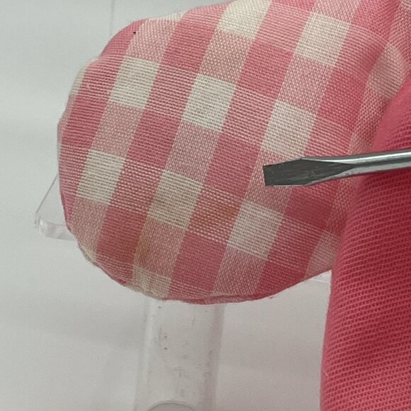 Vintage Fisher Price Cholly Dolly Blue White Checkered Boy Doll Rattle 1977 12” - Picture 9 of 12